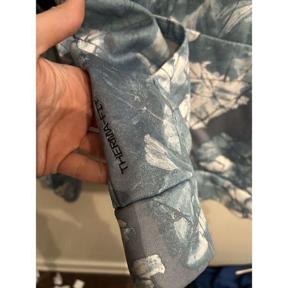 Nike Mens Medium Therma Fit Blue Icebreaker Camo Hoodie Pullover Fleece - Picture 4 of 9